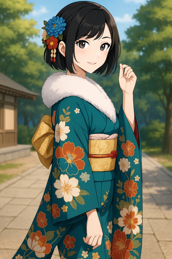 AIアニメ美女|袴コレクション20枚|AI Anime Hakama Girls Pack