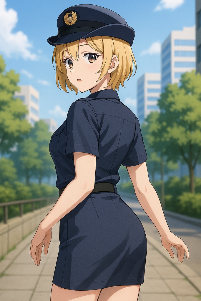 AIアニメ美女|婦警服コレクション20枚|AI Anime Police Officer Girls Pack