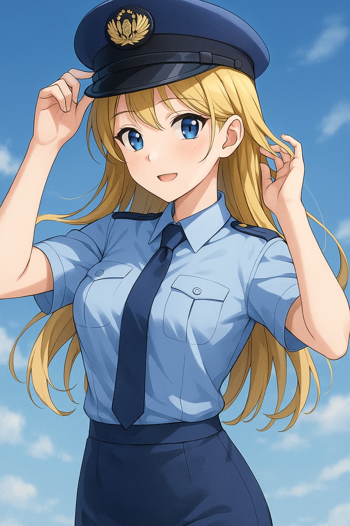 AIアニメ美女|婦警服コレクション20枚|AI Anime Police Officer Girls Pack