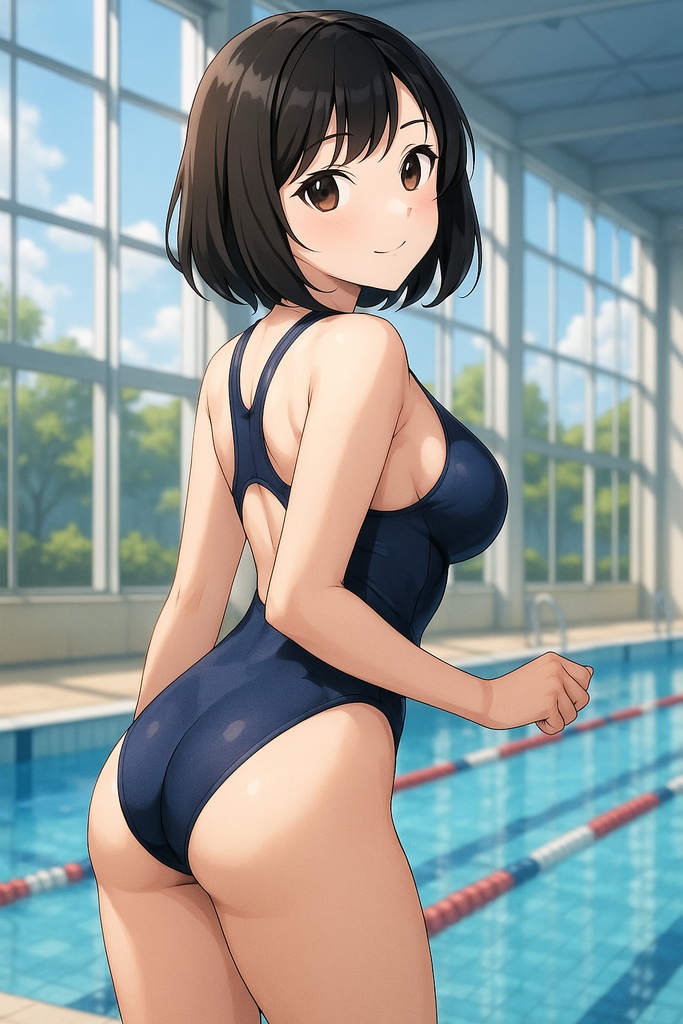 AIアニメ美女|競泳水着コレクション20枚|AI Anime Competitive Swimwear Girls Pack