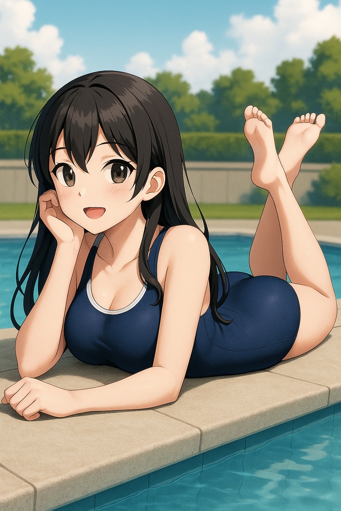 AIアニメ美女|競泳水着コレクション20枚|AI Anime Competitive Swimwear Girls Pack