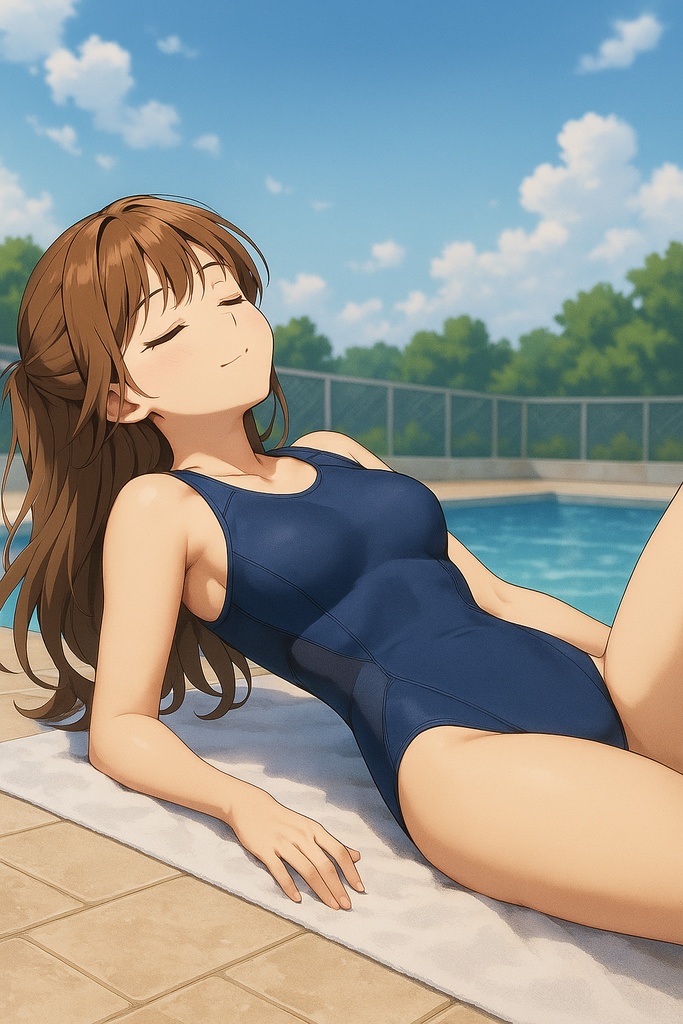 AIアニメ美女|競泳水着コレクション20枚|AI Anime Competitive Swimwear Girls Pack
