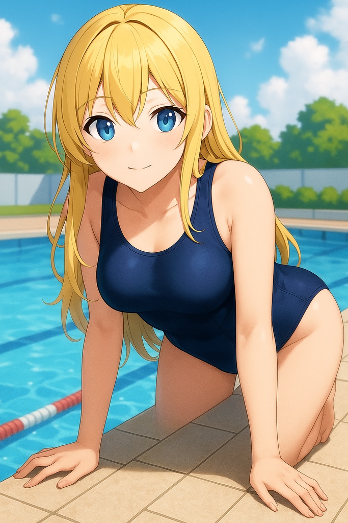 AIアニメ美女|競泳水着コレクション20枚|AI Anime Competitive Swimwear Girls Pack