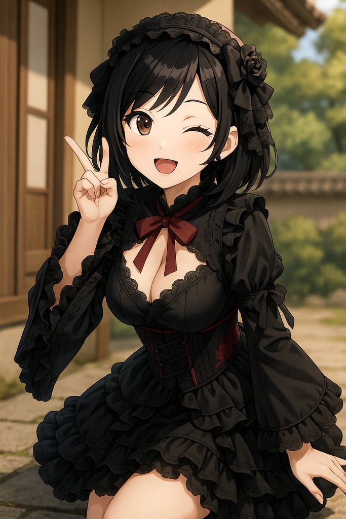 AI Anime Wa-Gothic Girls Pack |AIアニメ美女|和ゴス美女コレクション20枚