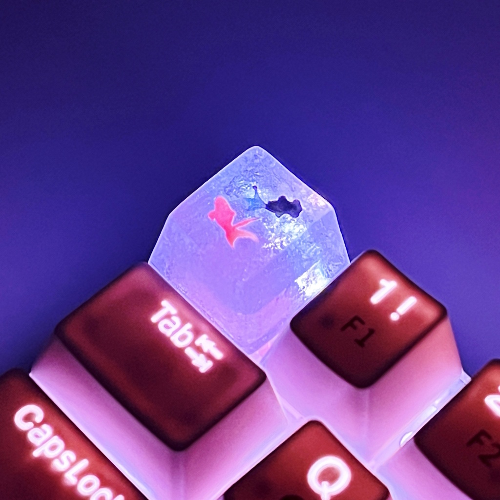 【キーキャップ】金魚と雲海