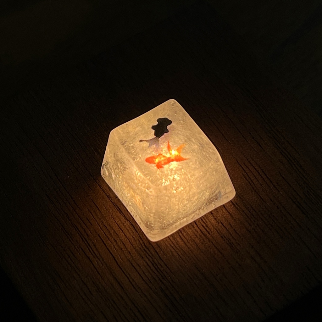 【キーキャップ】金魚と雲海