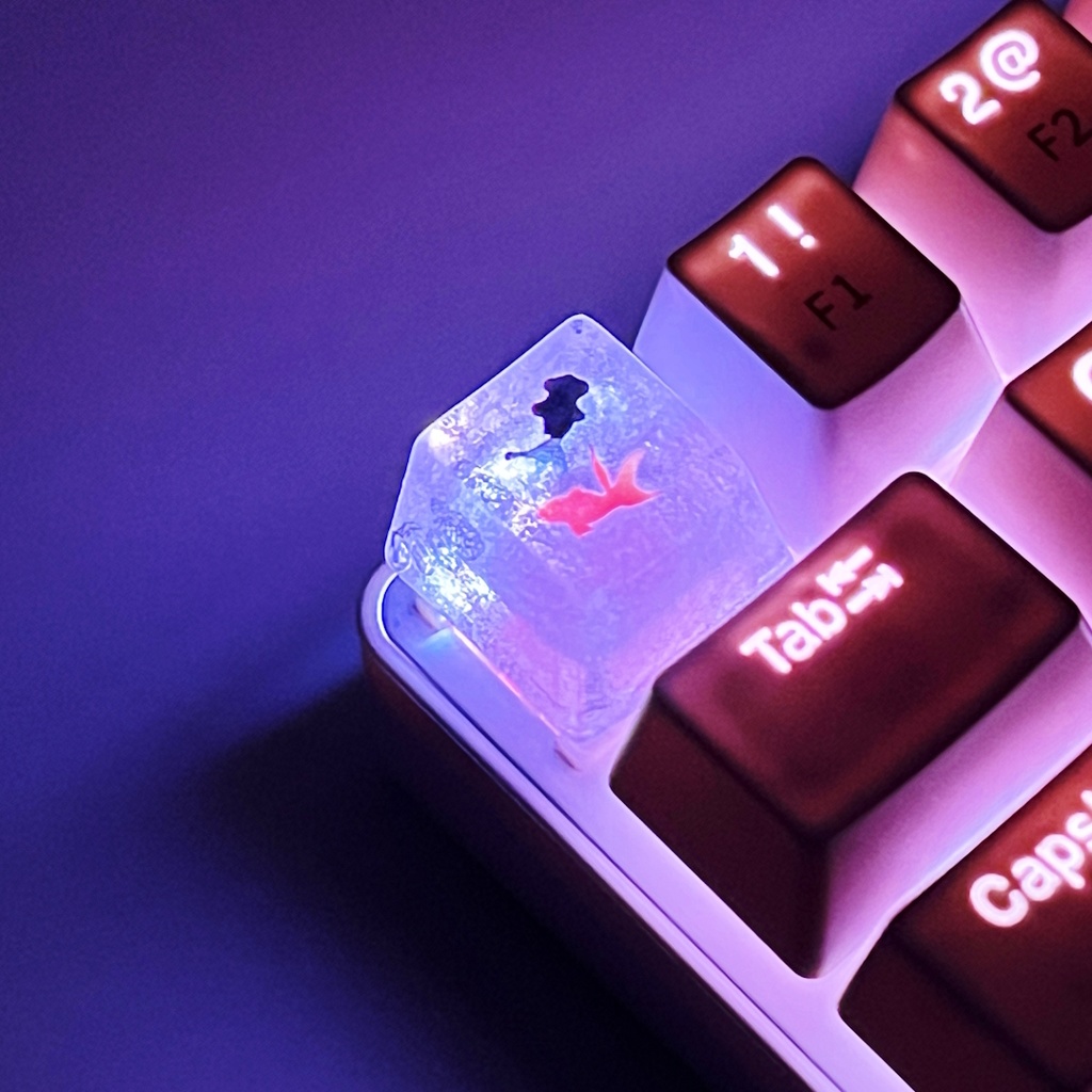 【キーキャップ】金魚と雲海