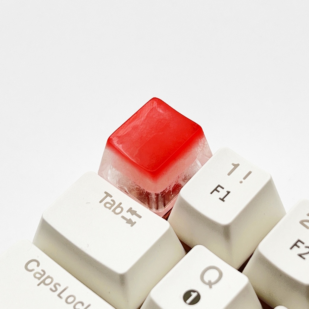 【キーキャップ】かき氷 - いちごシロップ