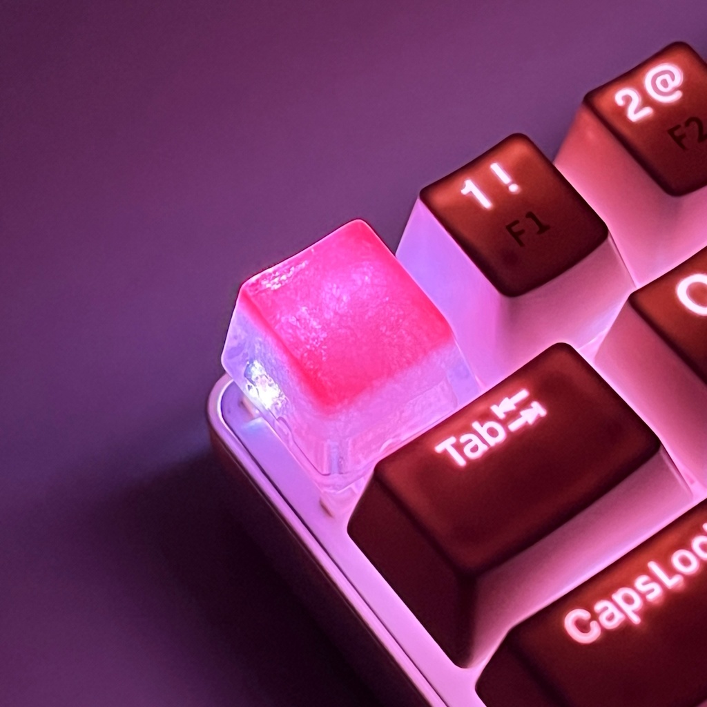 【キーキャップ】かき氷 - いちごシロップ