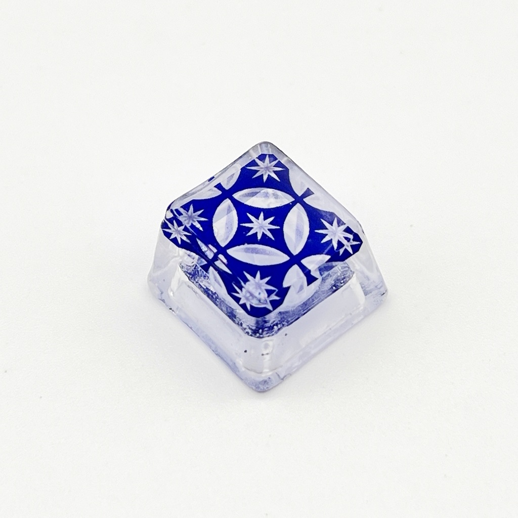 【キーキャップ】切子(青)