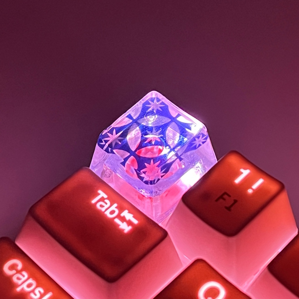 【キーキャップ】切子(青)