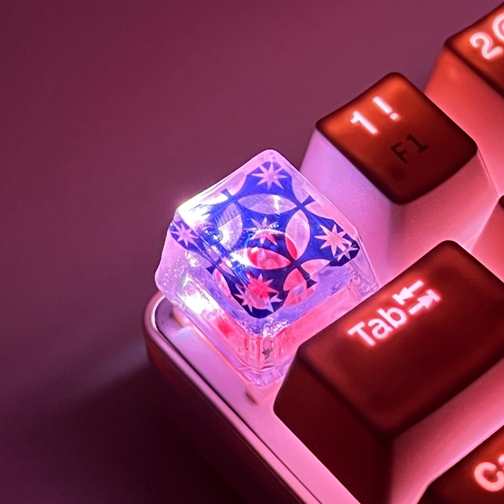 【キーキャップ】切子(青)