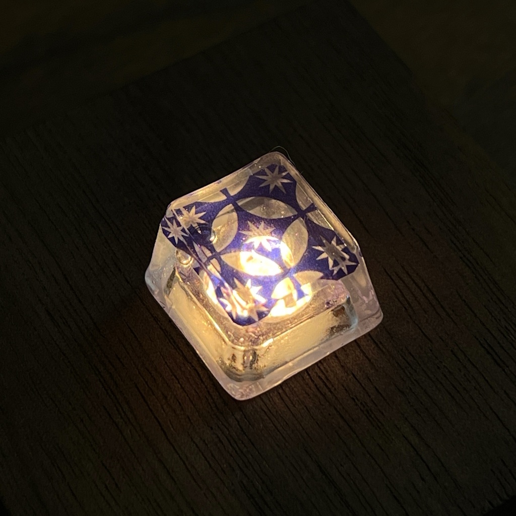 【キーキャップ】切子(青)
