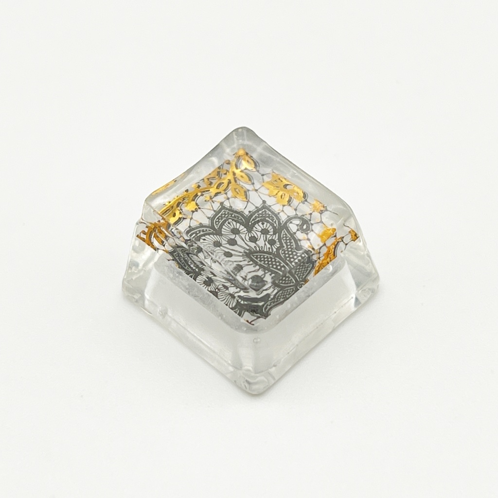 【キーキャップ】葉とゴールド