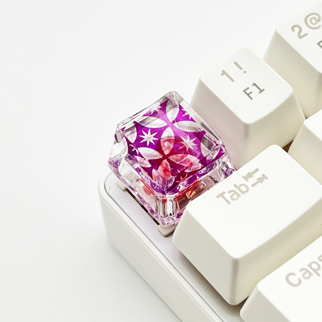 【キーキャップ】切子(紫)