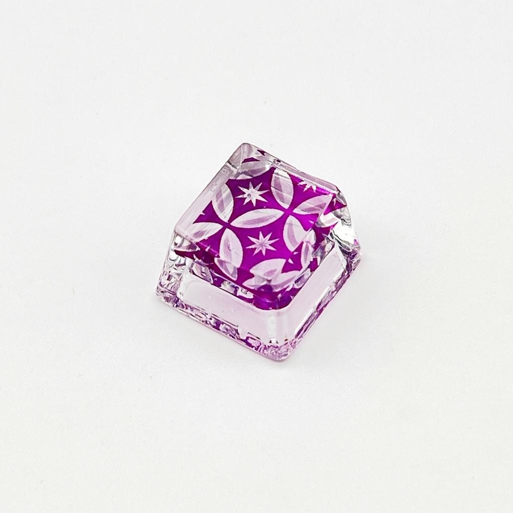 【キーキャップ】切子(紫)