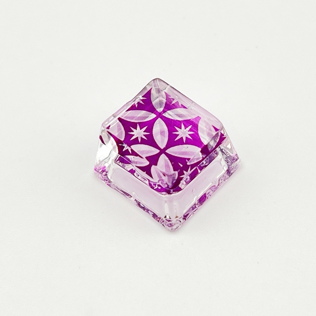 【キーキャップ】切子（紫）