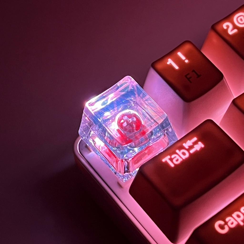 【キーキャップ】切子(緑)