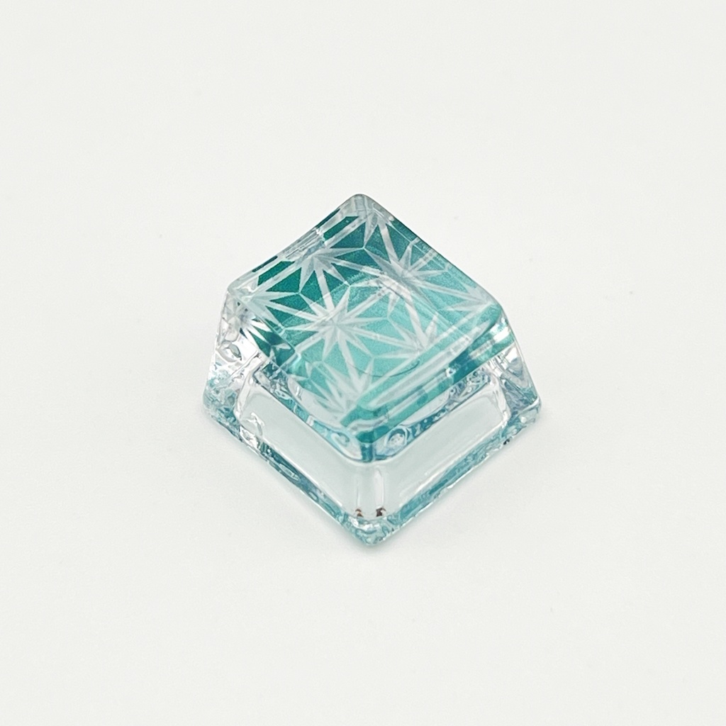 【キーキャップ】切子(緑)
