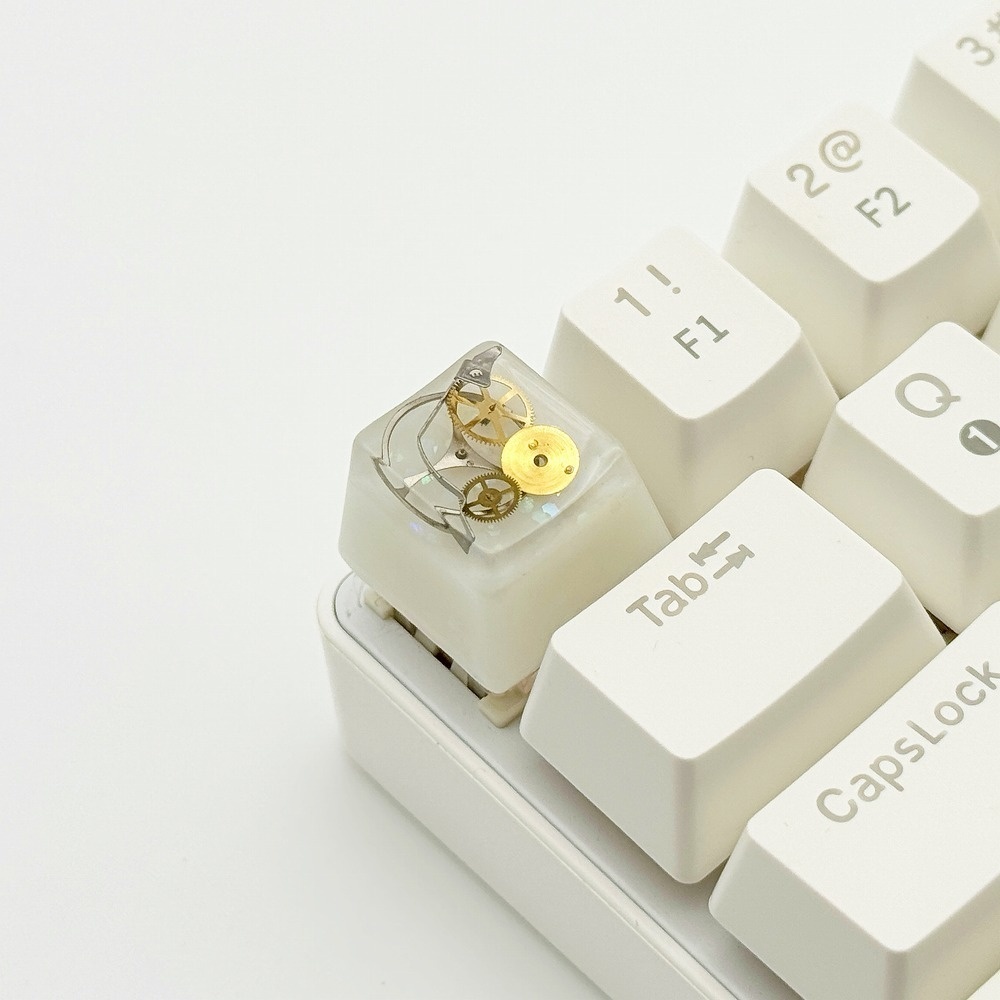 【キーキャップ】スチームパンク(白・蓄光)