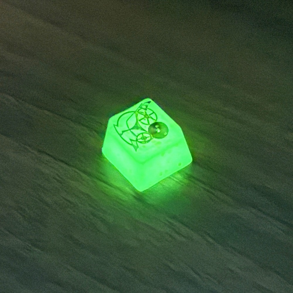 【キーキャップ】スチームパンク(白・蓄光)