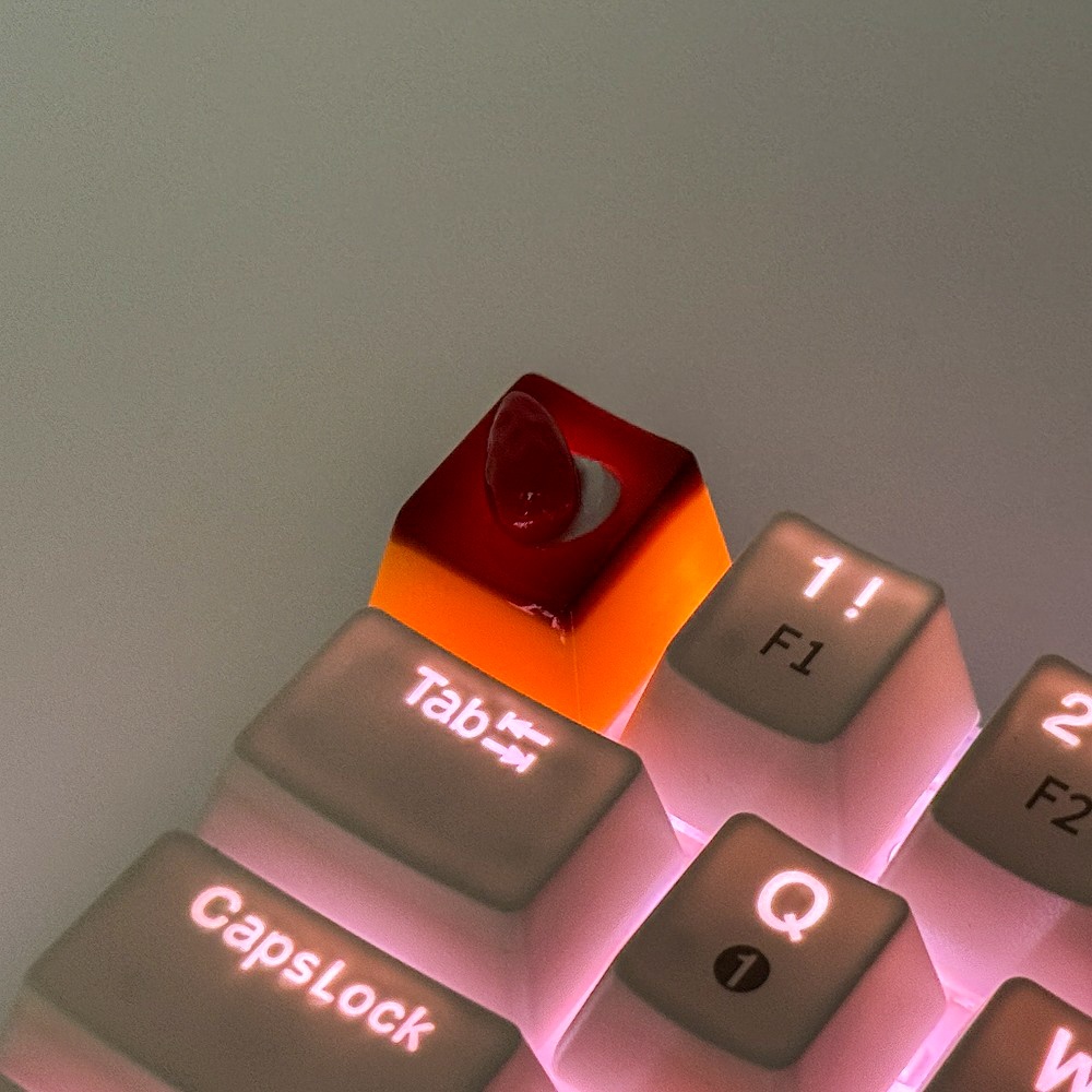 【キーキャップ】苺と生クリームのカスタードプリン