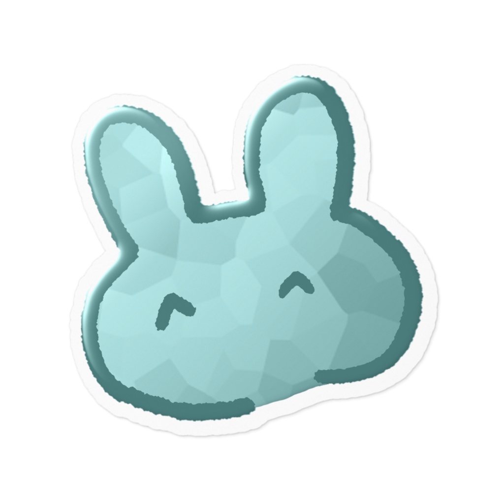 カラフルくそうさぎステッカー