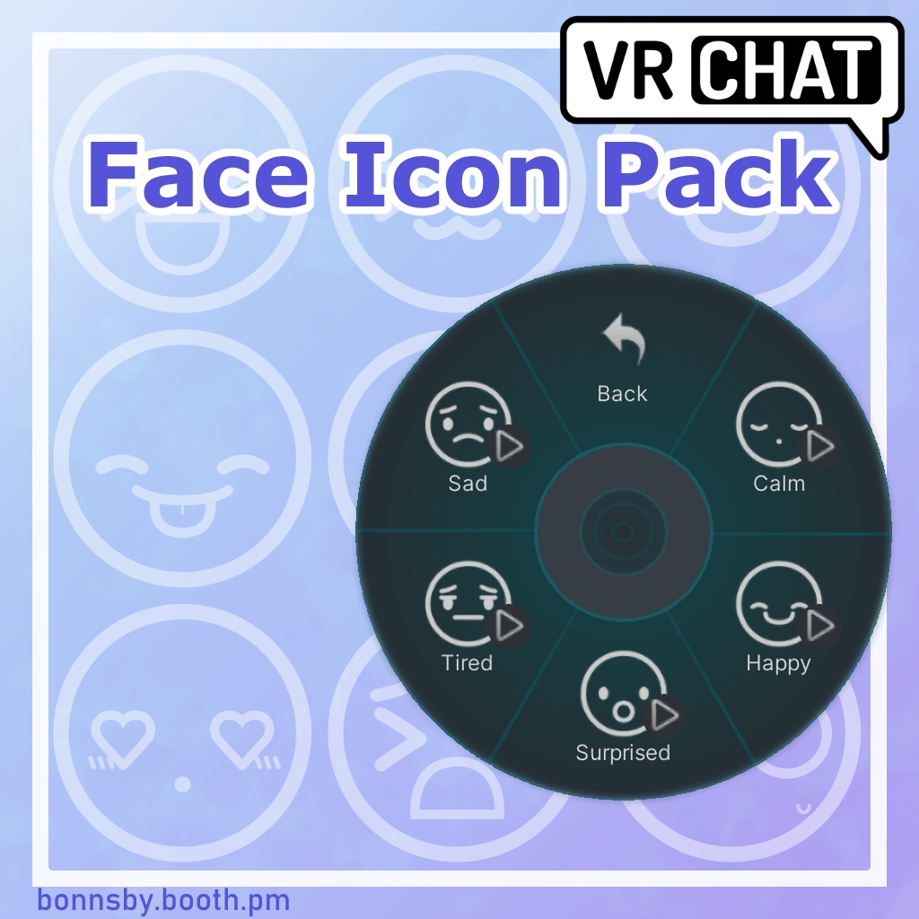 [顔の表情] Face Icon Pack for VRChat v1.1