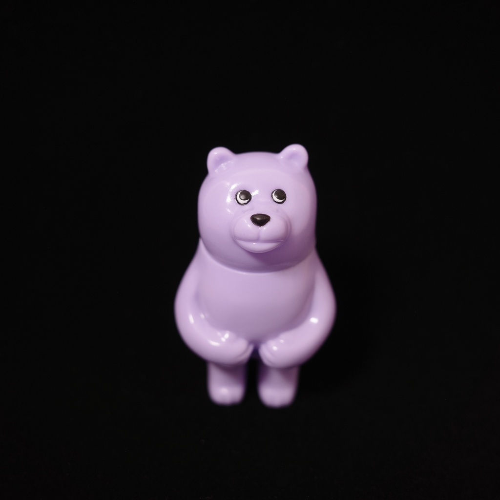 ソフビくま【うす紫】