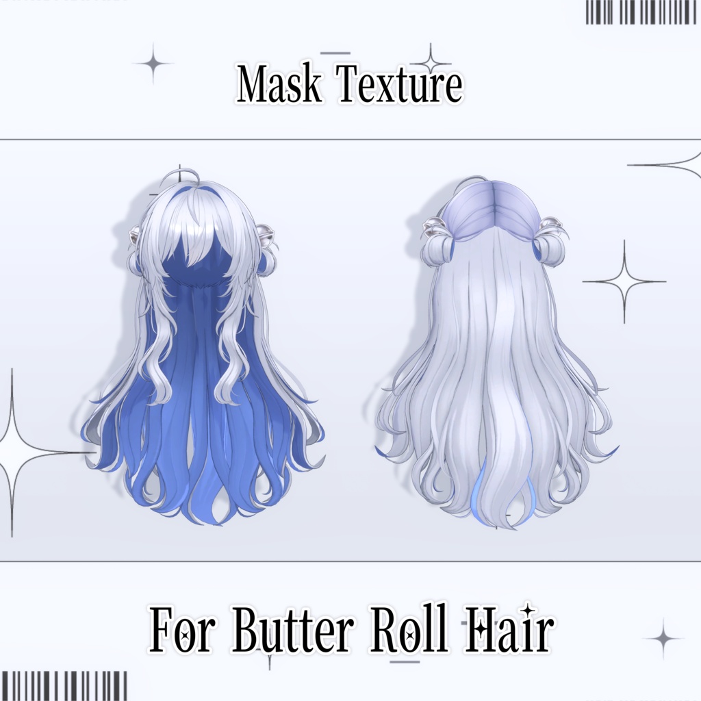 【FREE】Mask Texture For Butter Roll Hair【マスクテクスチャ】