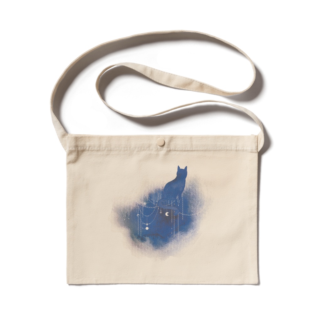 揺蕩う猫と鎖のサコッシュシリーズ