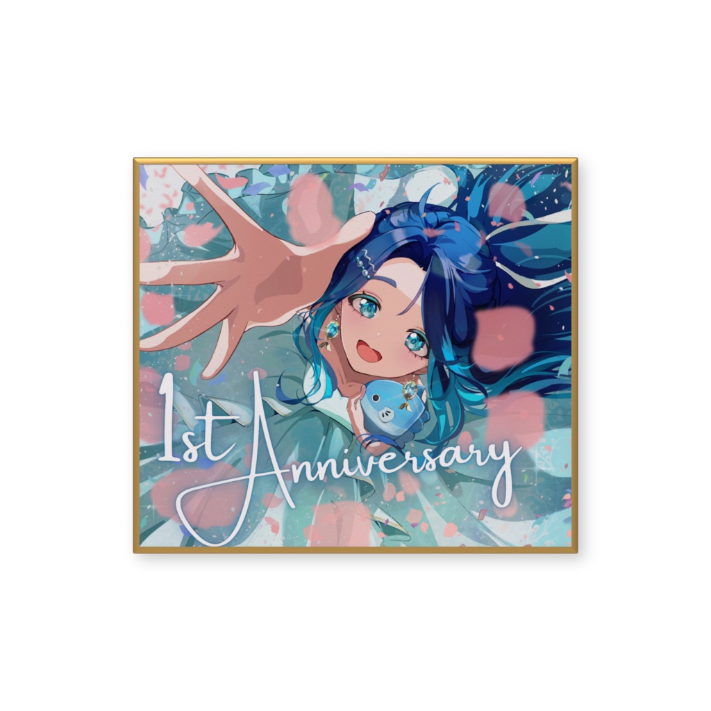 【浮木ゆらら】ミニ色紙 -1周年記念ver.-