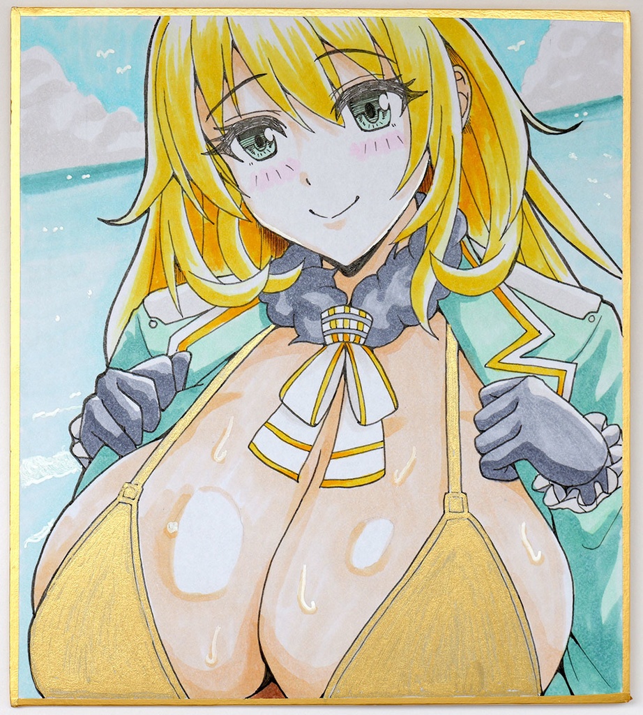 金ビキニだよ愛宕さん！2　ミニ色紙13.6cm×12.1cm