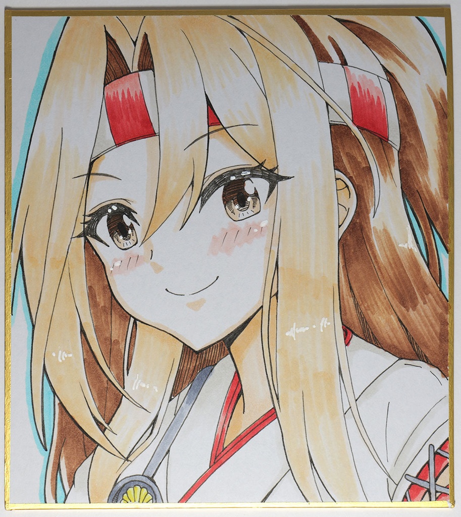 やる気まんまん瑞鳳さん　ミニ色紙13.6cm×12.1cm