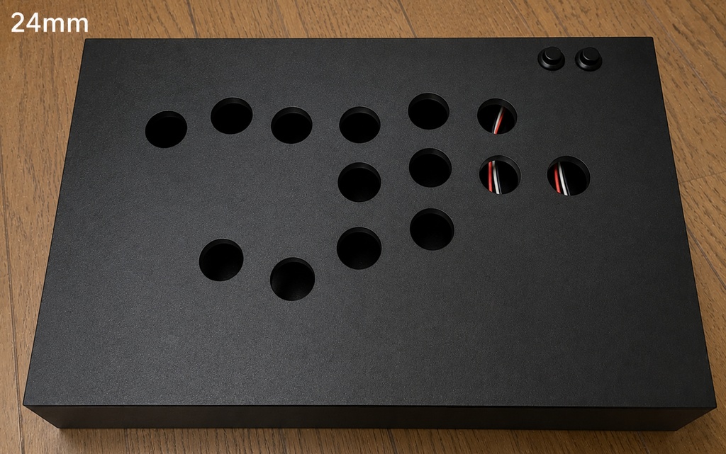 レバーレス箱 Φ24 フラット箱型　黒