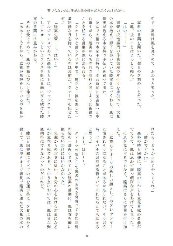 夢でもないのに僕がお前を好きだと思うわけがない。