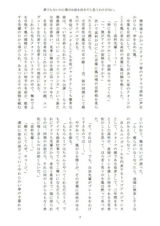 夢でもないのに僕がお前を好きだと思うわけがない。