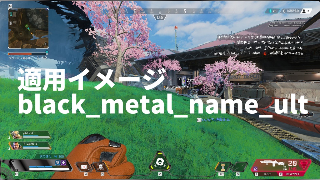 【配信用】メタルフレーム風APEX用オーバーレイ(S19まで)