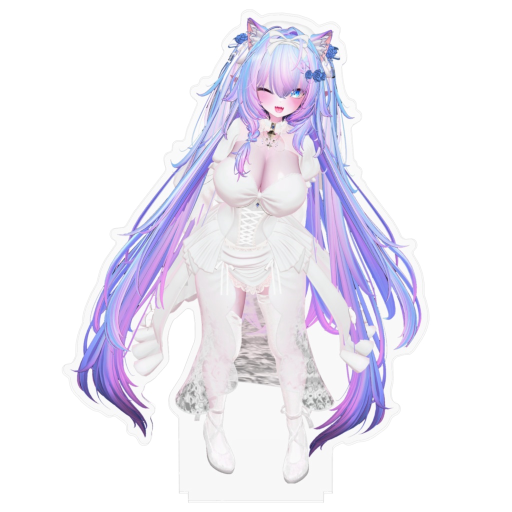 誕生日記念ウェディングドレス姿リネイル