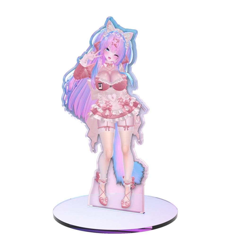 登録者2000記念オーロラアクスタ（メイド）