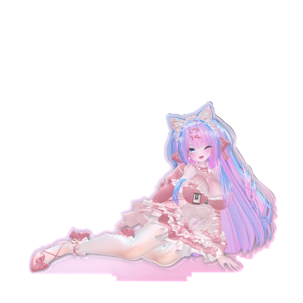 チャンネル登録者2000人記念オーロラアクスタ(メイド座り)