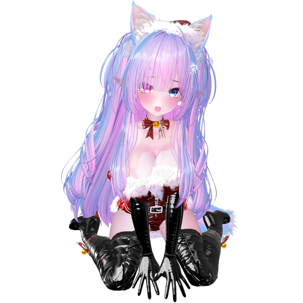 クリスマスサンタコスリネイルのアクリルスマホスタンド