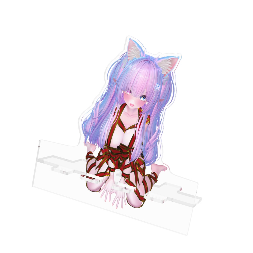 クリスマスサンタコスリネイルのアクリルスマホスタンド