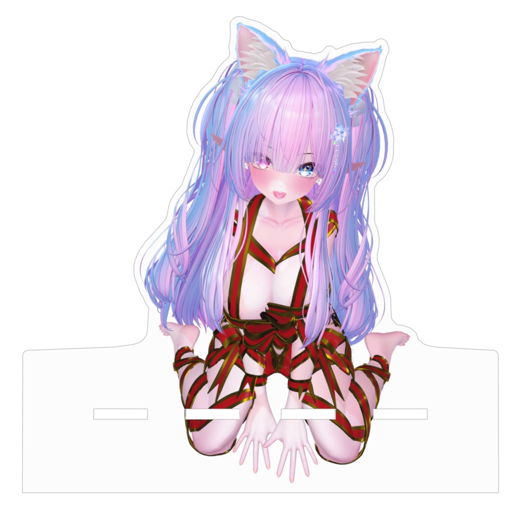 クリスマスサンタコスリネイルのアクリルスマホスタンド