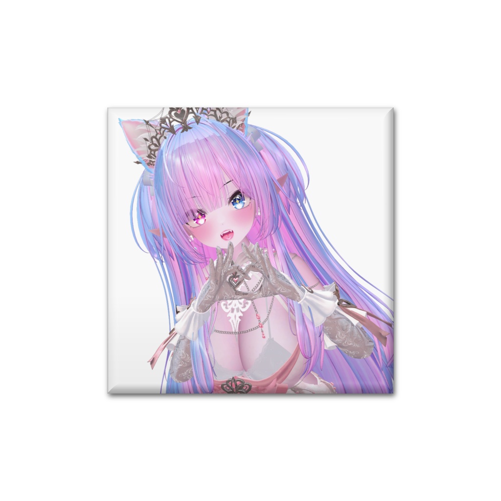 バレンタインリネイル缶バッチ１