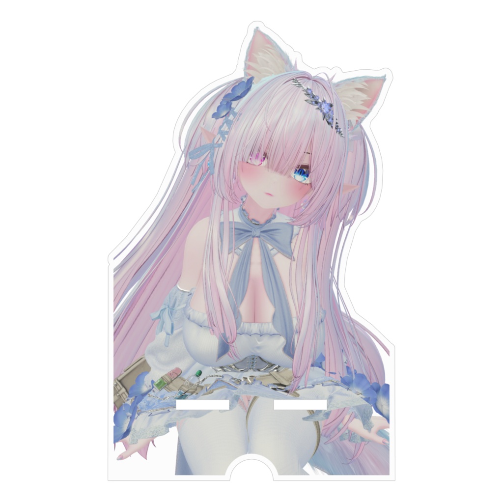 誕生日記念リネイルアクリルスマホスタンド(ケーブル穴あり)