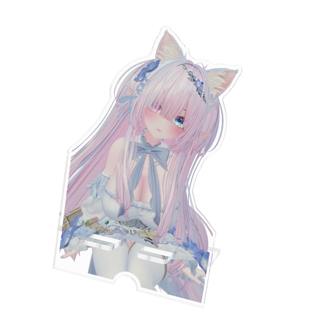誕生日記念リネイルアクリルスマホスタンド（ケーブル穴あり）