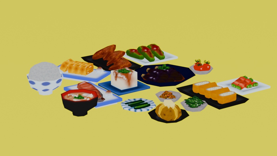 ローポリご飯_FBX