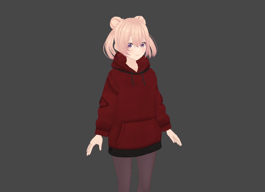 Vroid Red Hoodie The red eye