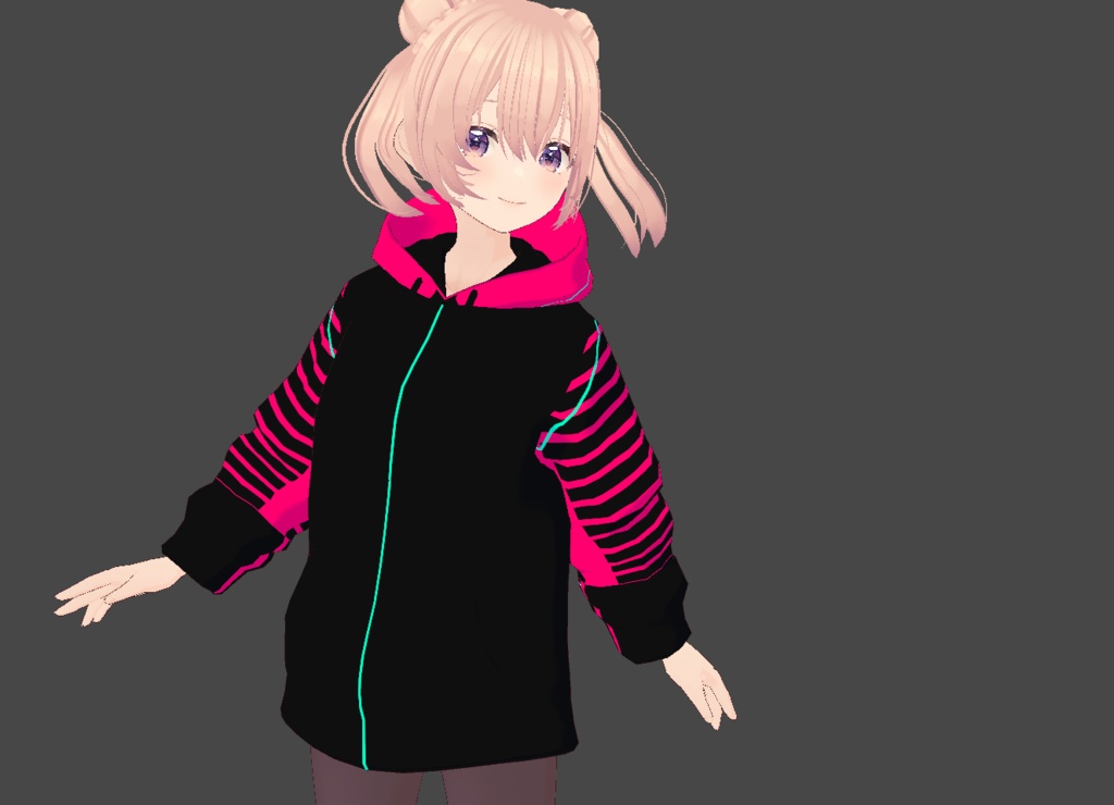 Vroid Hoodie Neon Rush